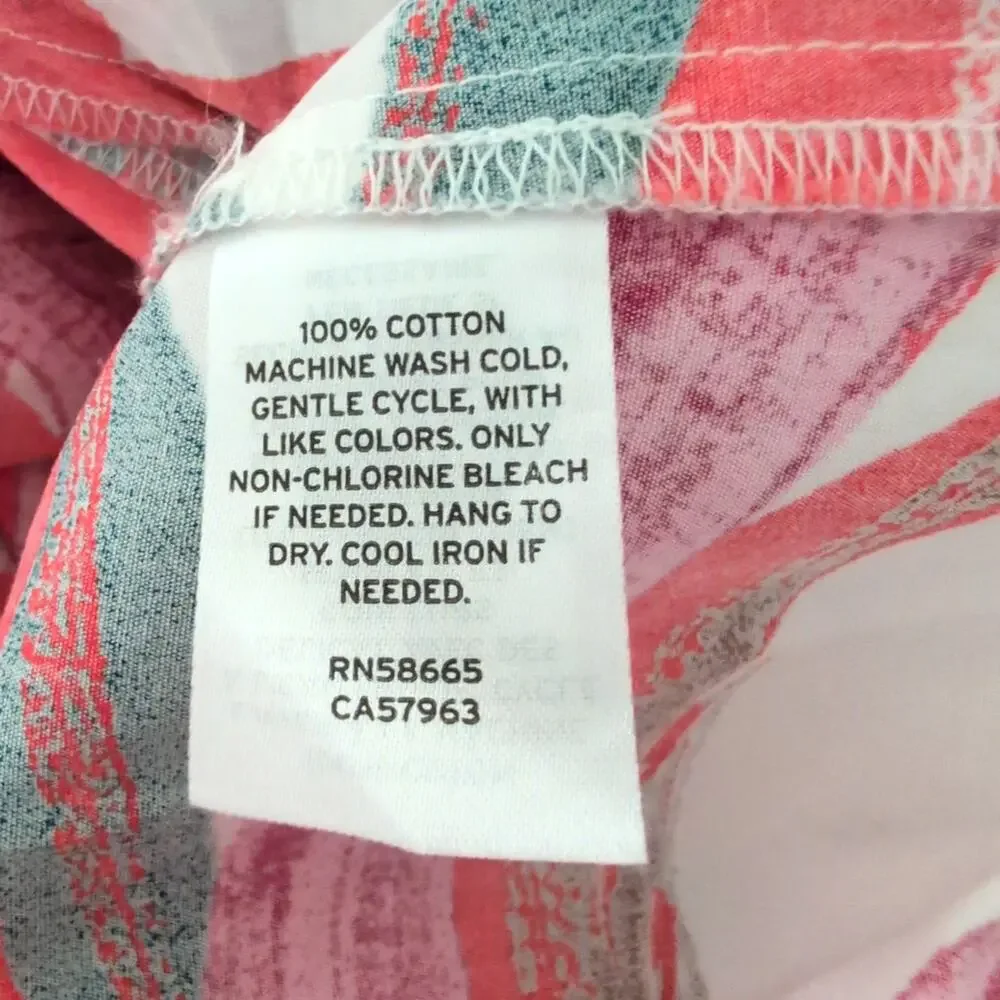 Nordstrom by Cristina Martinez Rainbow Cotton Swing Dress Small - Frock‎ Pink